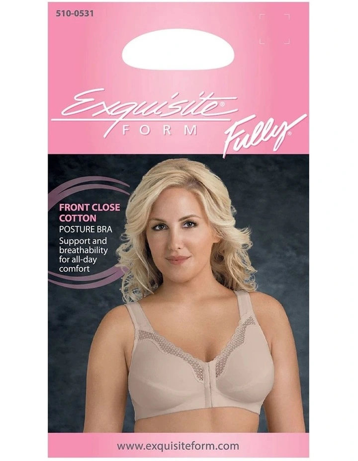 Front Close Cotton & Nylon Posture Support Bra image 4
