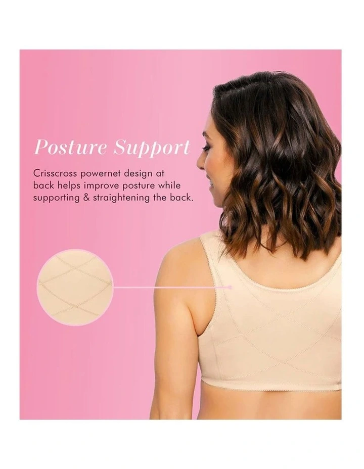 Front Close Cotton & Nylon Posture Support Bra image 6