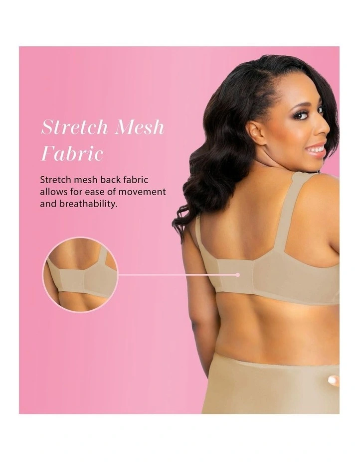 Front Close Cotton-Blend Classic Support Plus Size Bra image 2