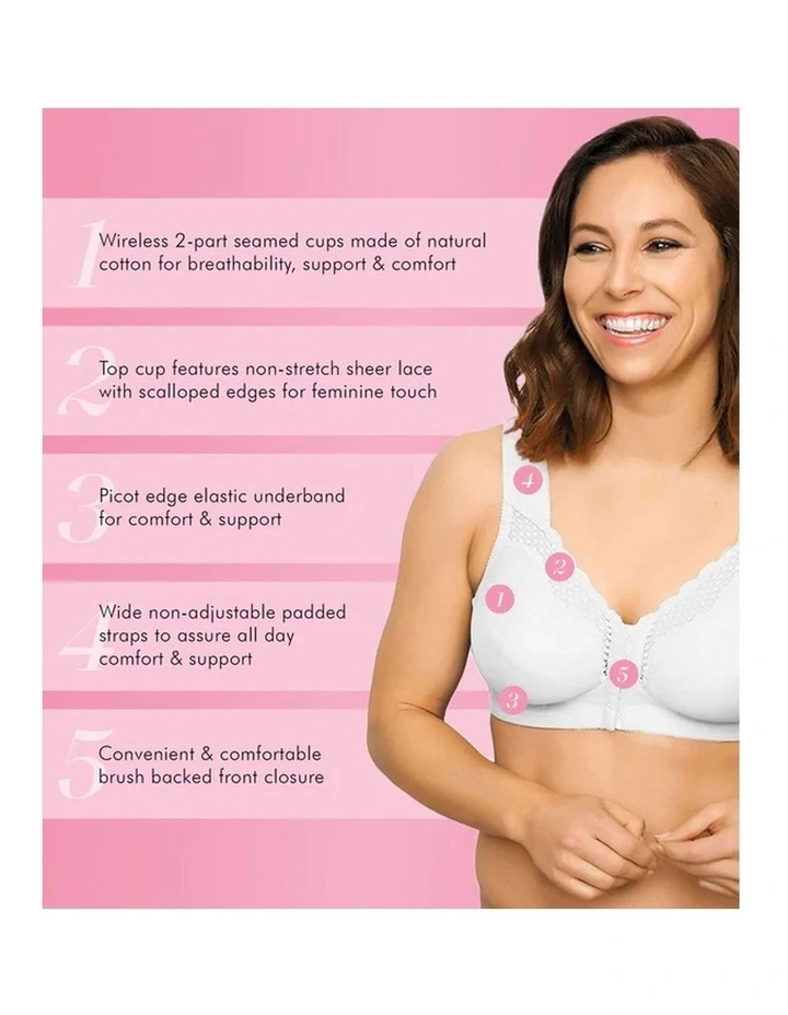 Front Close Cotton & Nylon Posture Support Bra image 5
