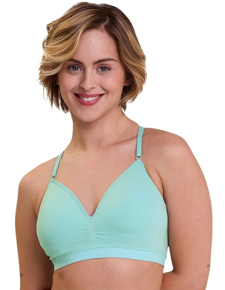 Zen Light Dentelle Longline Racerback Padded Wirefree Bralette image 1