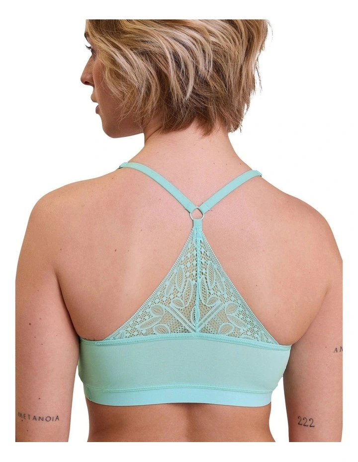 Zen Light Dentelle Longline Racerback Padded Wirefree Bralette image 2
