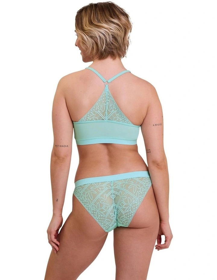 Zen Light Dentelle Longline Racerback Padded Wirefree Bralette image 4