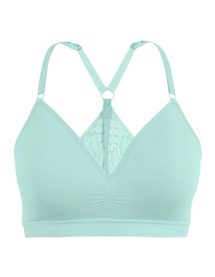 Zen Light Dentelle Longline Racerback Padded Wirefree Bralette image 6