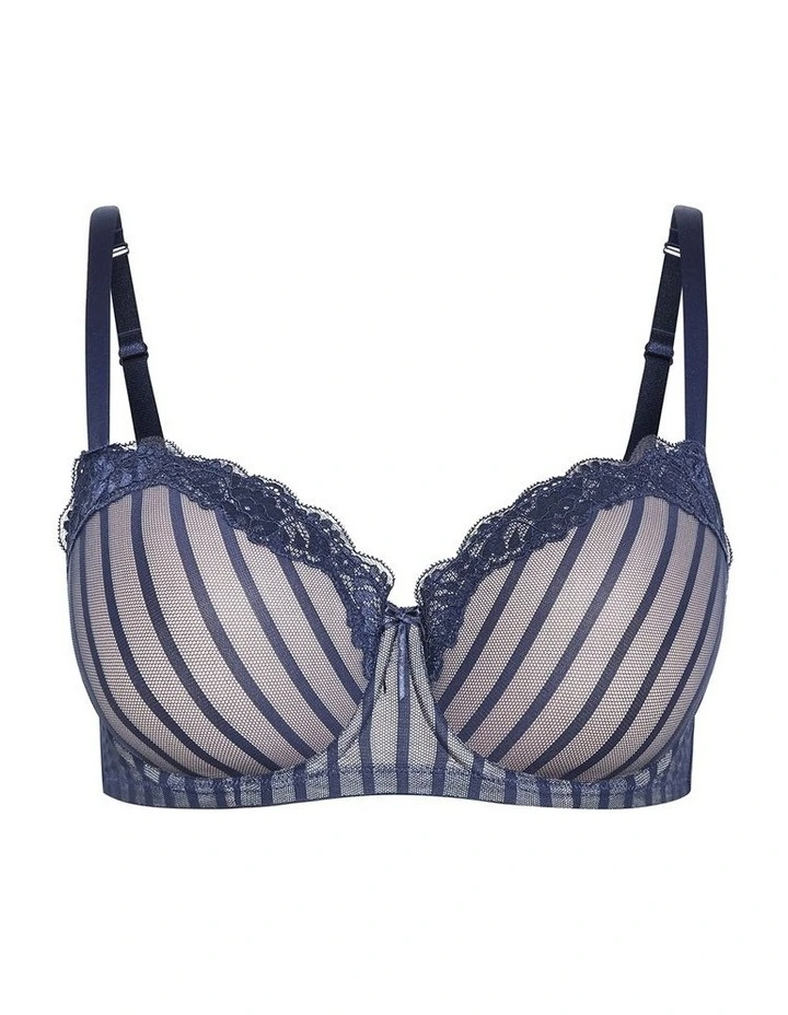 Plus Size Fifi Contour Bra in french navy image 3