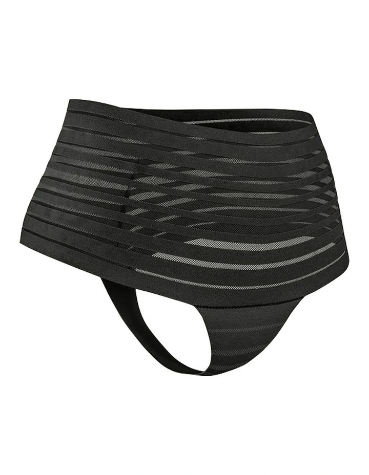 Sheer Stripe Tummy Compression High Waist Thong image 7