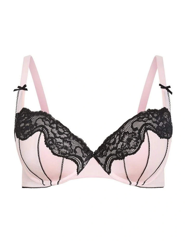 Plus Size Leticia Contour Uplift Bra in pink icing image 3
