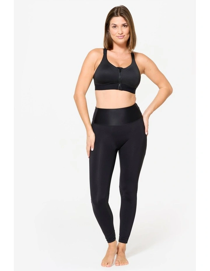 Decathlon - Women's High Support Zipped Sports Bra with Cups - Black image 5