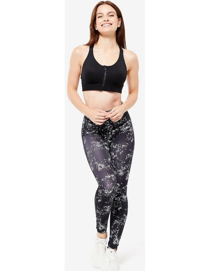 Decathlon - Women's High Support Zipped Sports Bra with Cups - Black image 6