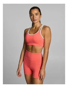 Gym & Swim Medium Support Sports Bra Papaya