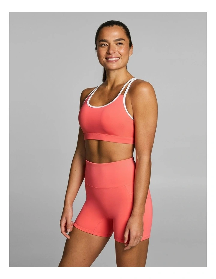 Gym & Swim Medium Support Sports Bra Papaya image 3