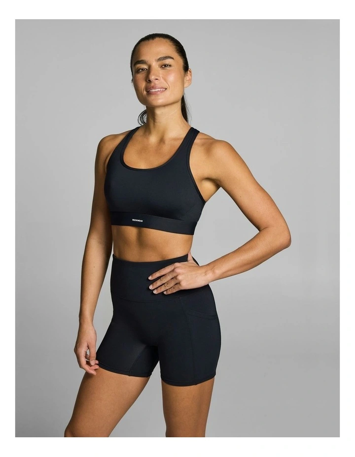 Gym & Swim High Support Adjustable Sports Bra Matt Black image 3