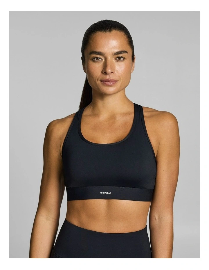 Gym & Swim High Support Adjustable Sports Bra Matt Black image 4