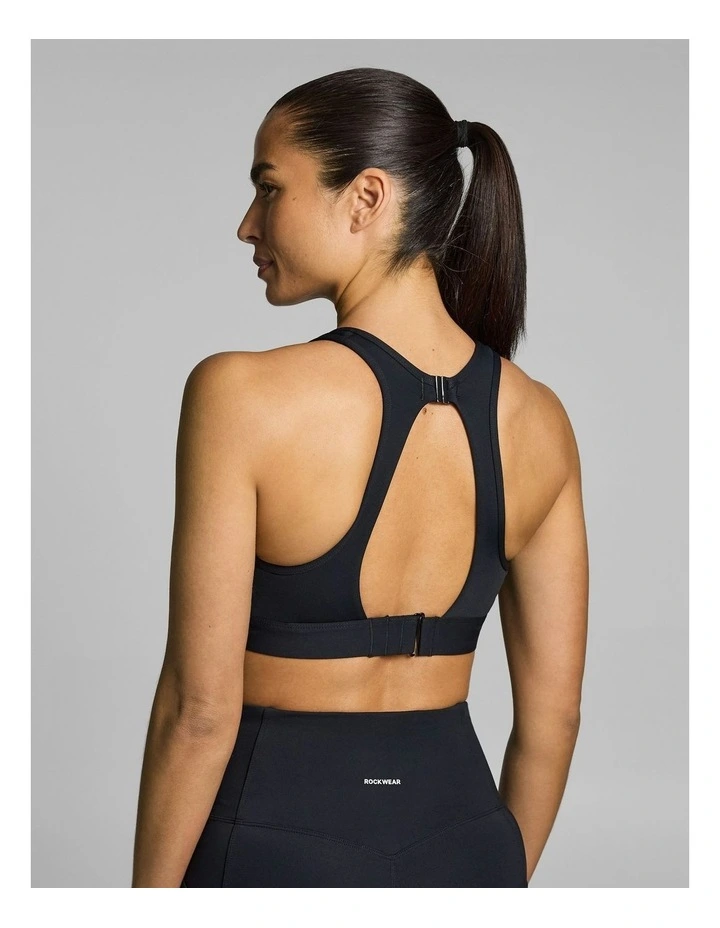 Gym & Swim High Support Adjustable Sports Bra Matt Black image 5