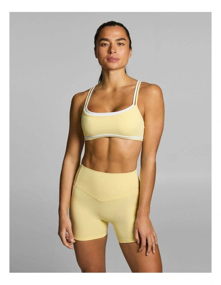 Contrast Strappy Low Support Sports Bra Buttercup image 1