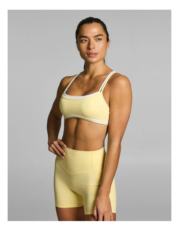 Contrast Strappy Low Support Sports Bra Buttercup image 3