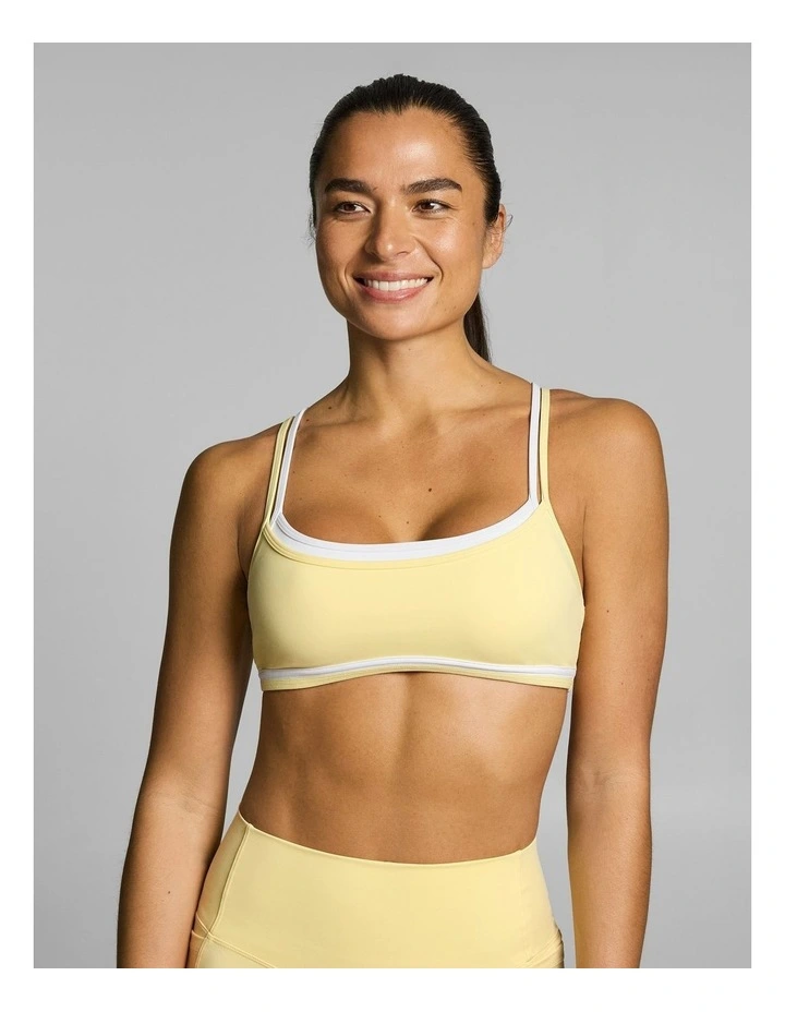 Contrast Strappy Low Support Sports Bra Buttercup image 4