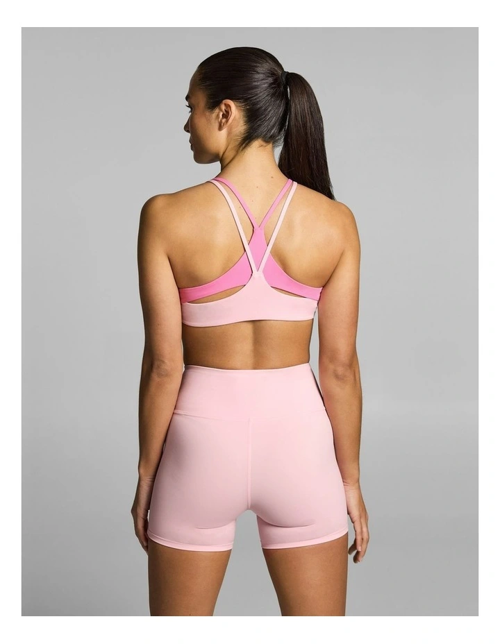 Colour Block Strappy Medium Support Sports Bra Rosewater image 2