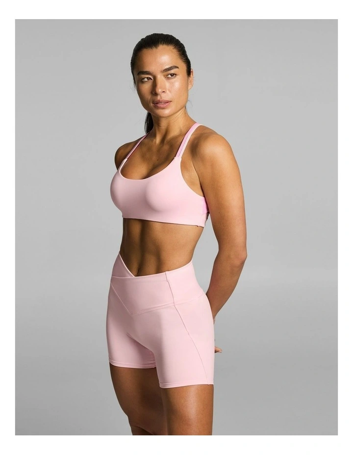 Colour Block Strappy Medium Support Sports Bra Rosewater image 3