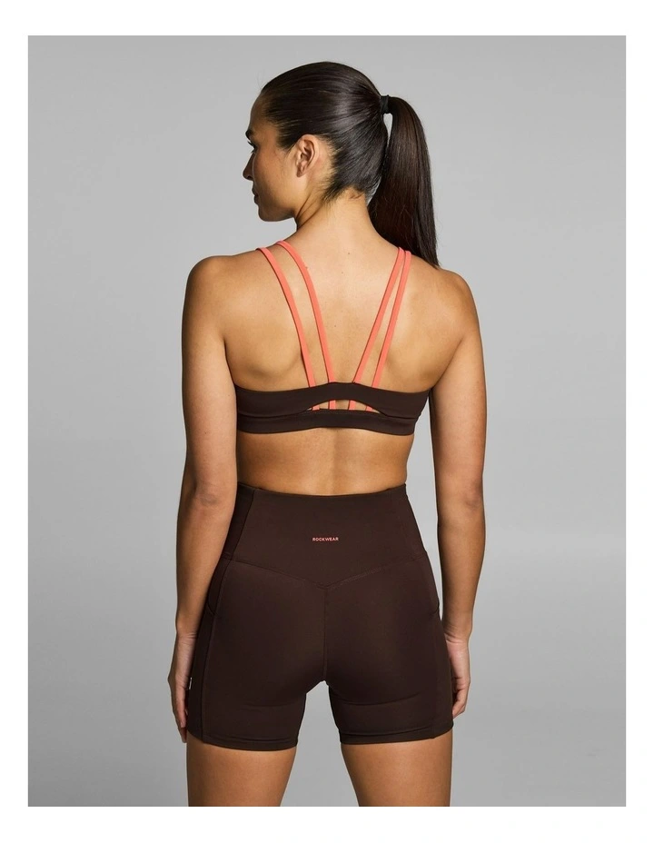 Gym & Swim Medium Support Sports Bra Espresso image 2