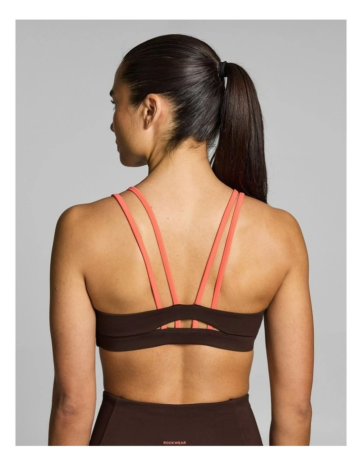 Gym & Swim Medium Support Sports Bra Espresso image 4