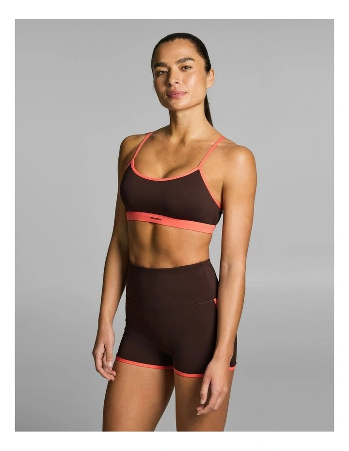 Gym & Swim Medium Support Sports Bra Espresso image 3