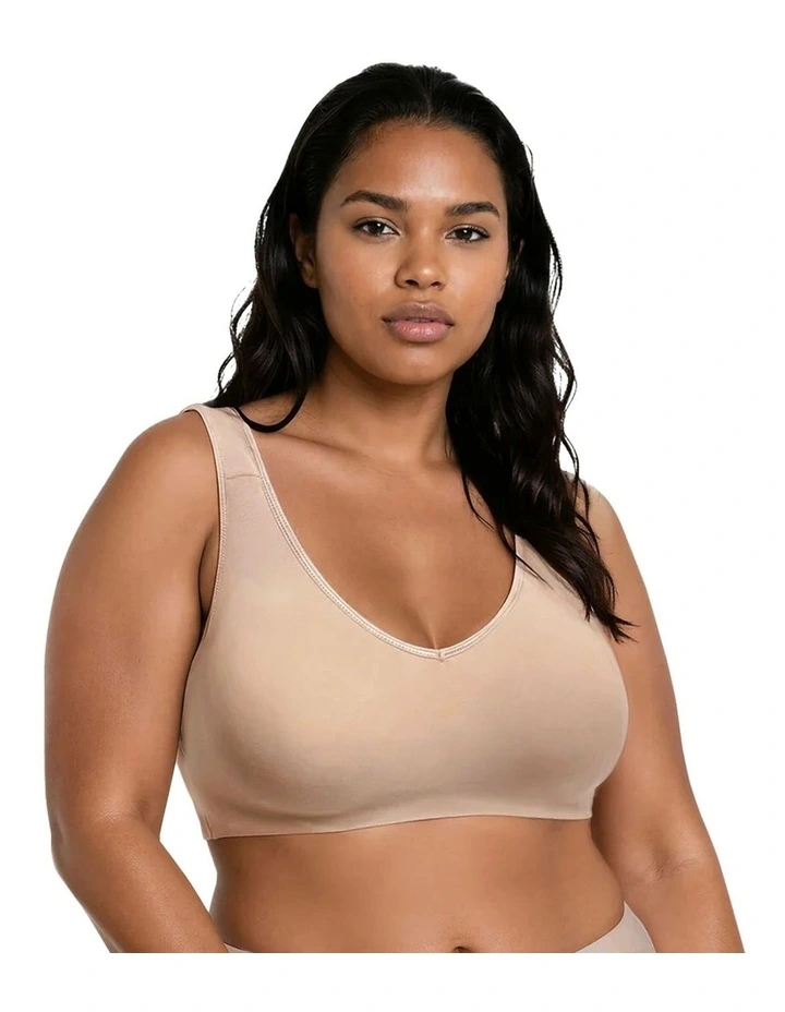 Seamless Unlined Wide Strap Comfort Bra image 5