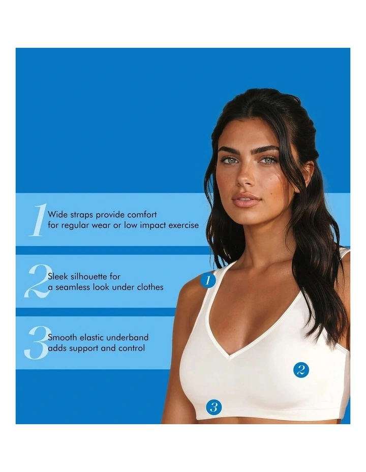 Seamless Unlined Wide Strap Comfort Bra image 4