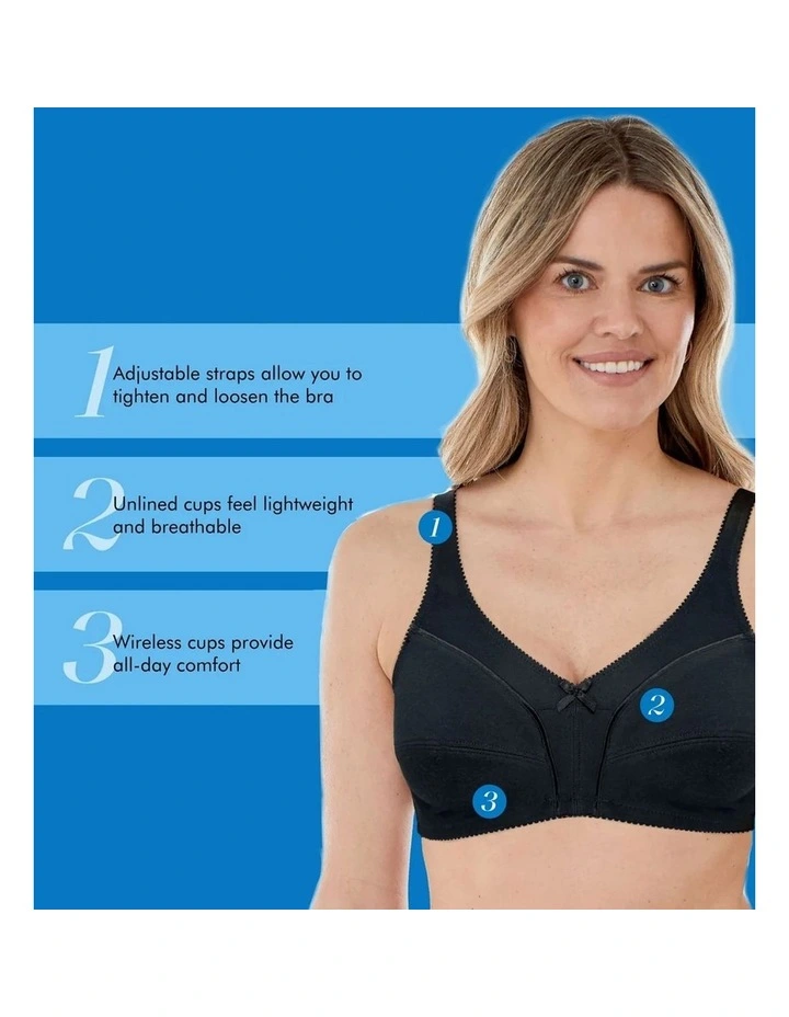 Wirefree Full Cup Unlined 100% Cotton Bra image 3
