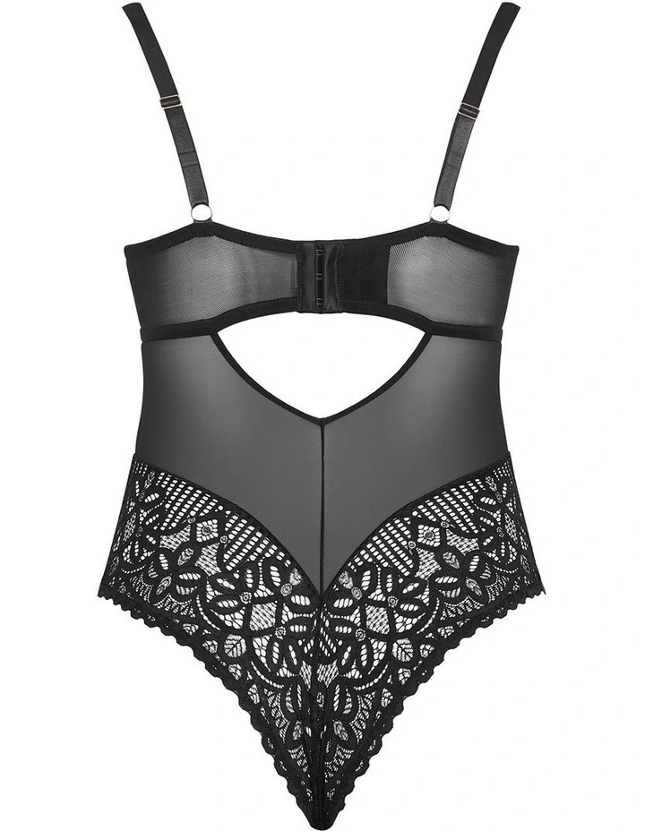 Plus Size Cassia Underwire Bodysuit in Black image 4