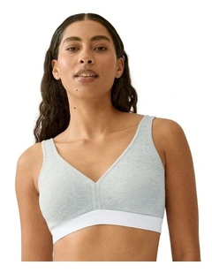 Athleisure Cotton Padded Strap Wirefree Bra