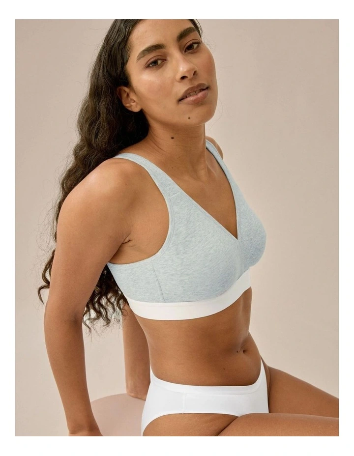 Athleisure Cotton Padded Strap Wirefree Bra image 3