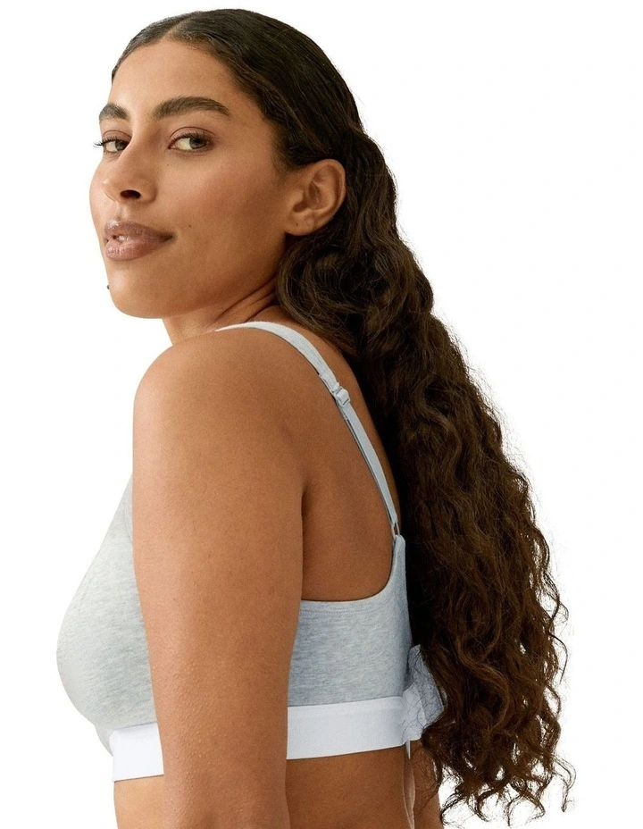 Athleisure Cotton Padded Strap Wirefree Bra image 4