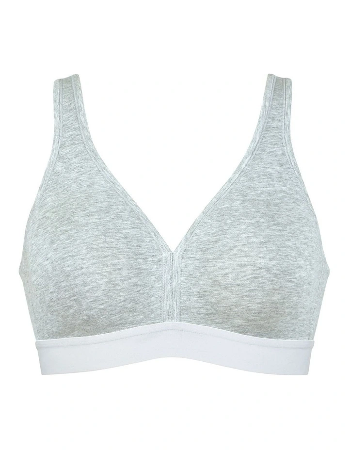 Athleisure Cotton Padded Strap Wirefree Bra image 5