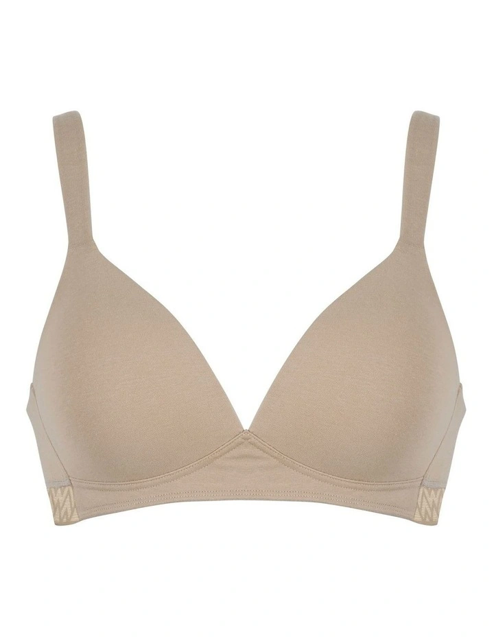 Lightly-Padded Wirefree Cotton T-Shirt Bra image 4