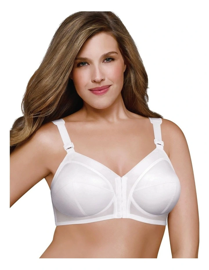 Front Close Cotton-Blend Classic Support Plus Size Bra image 1