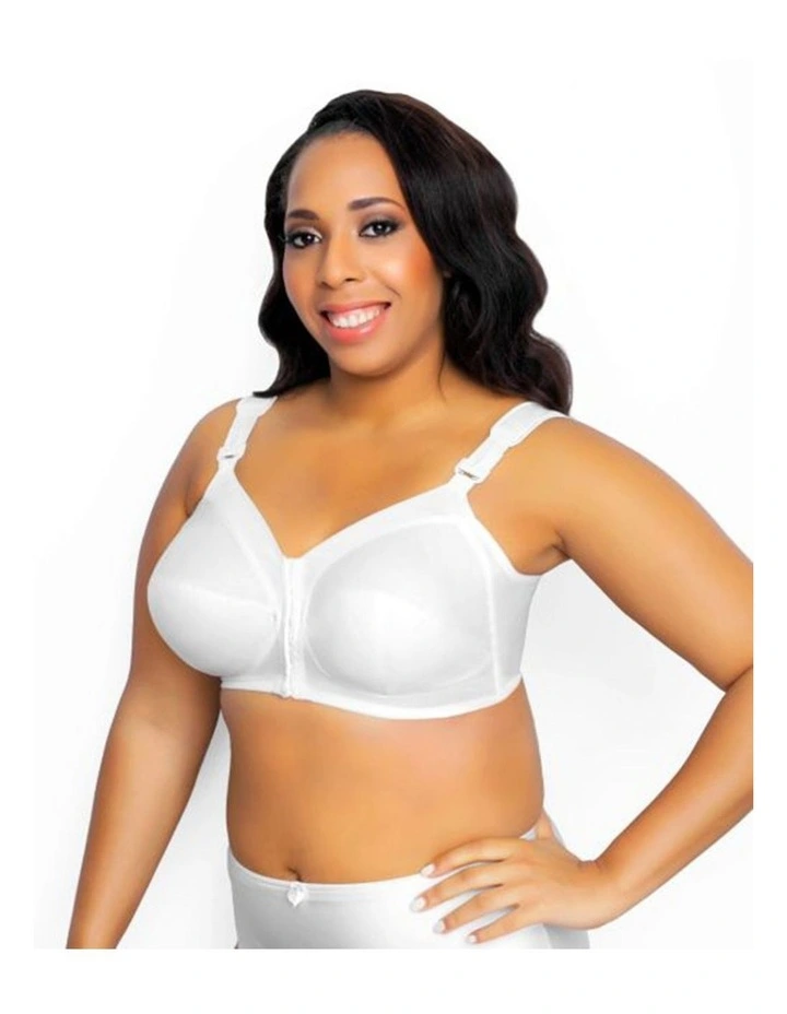 Front Close Cotton-Blend Classic Support Plus Size Bra image 3