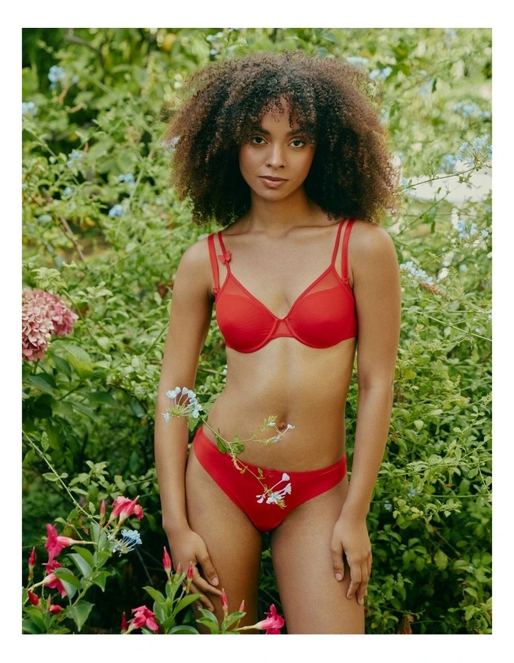 Miss Joy Microfibre Bikini Brief in Red image 3