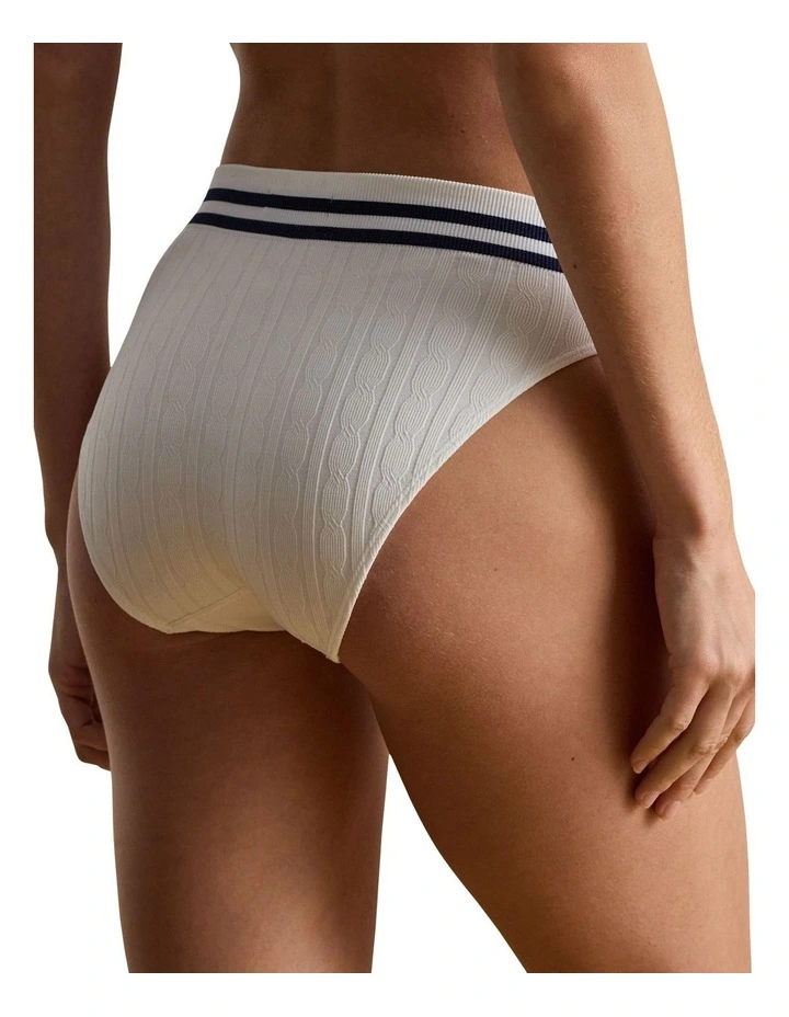 Cricket Cable Knit High Cut Seamless Bikini Brief image 2