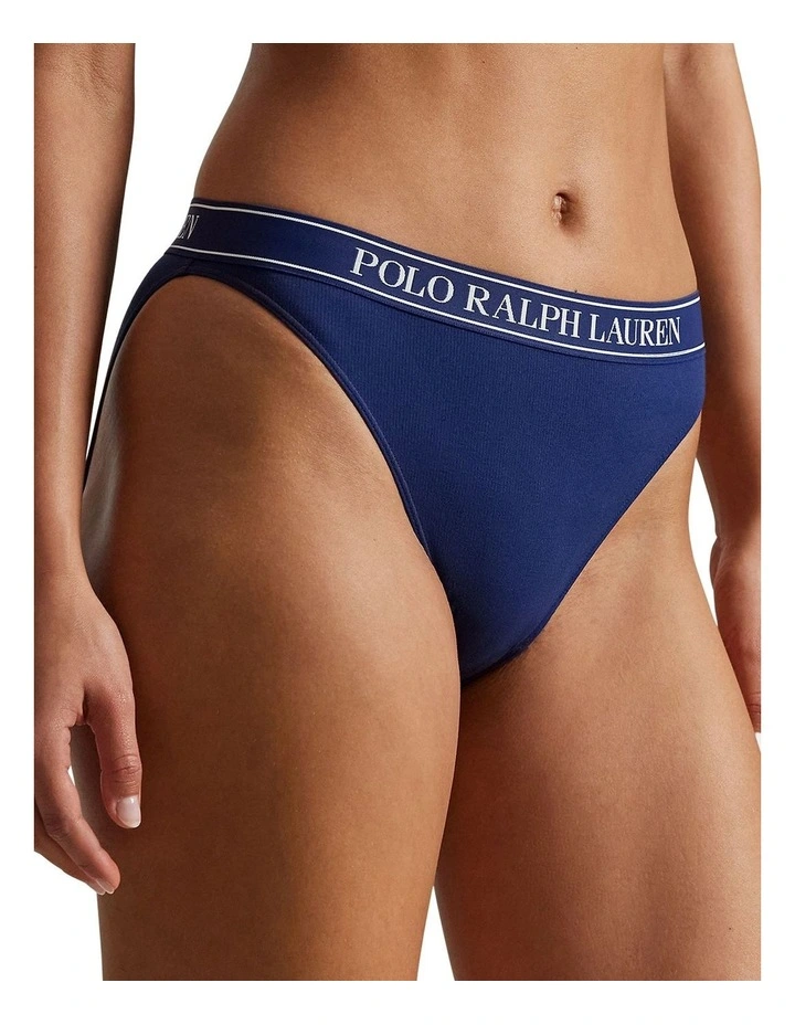 Polo Essentials Cotton Blend High Leg Bikini Brief image 4