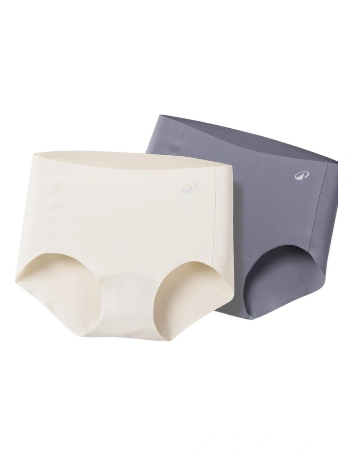 Decathlon | Domyos Women Sport Boxer Nude Ash Grey And Eggshell image 2
