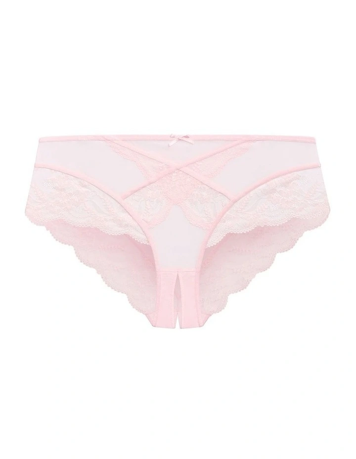Plus Size Helena Ouvert Cheeky Panty in pink icing image 3
