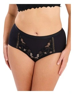 Coton d'Arum Organic Cotton & Lace High Waist Shaping Brief
