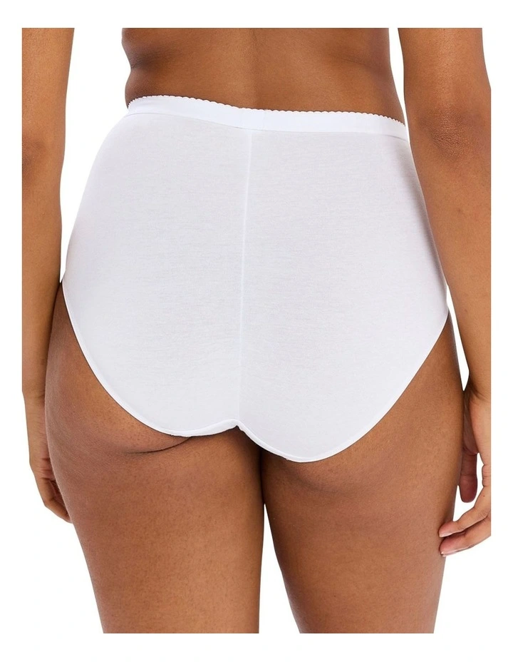 Coton d'Arum Organic Cotton & Lace High Waist Shaping Brief image 2