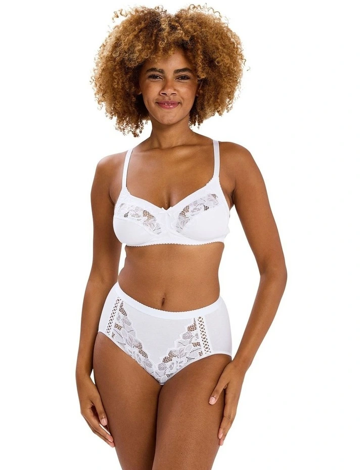 Coton d'Arum Organic Cotton & Lace High Waist Shaping Brief image 4