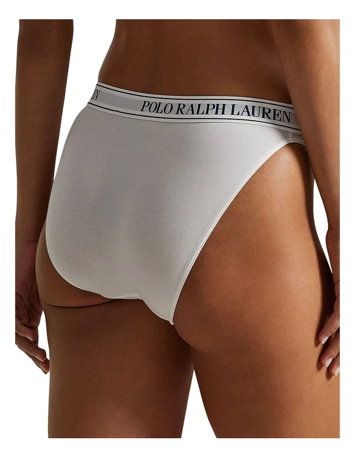 Polo Essentials Cotton Blend High Leg Bikini Brief image 3