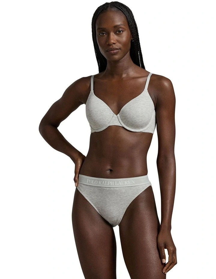 Polo Essentials Cotton Blend High Leg Bikini Brief image 3