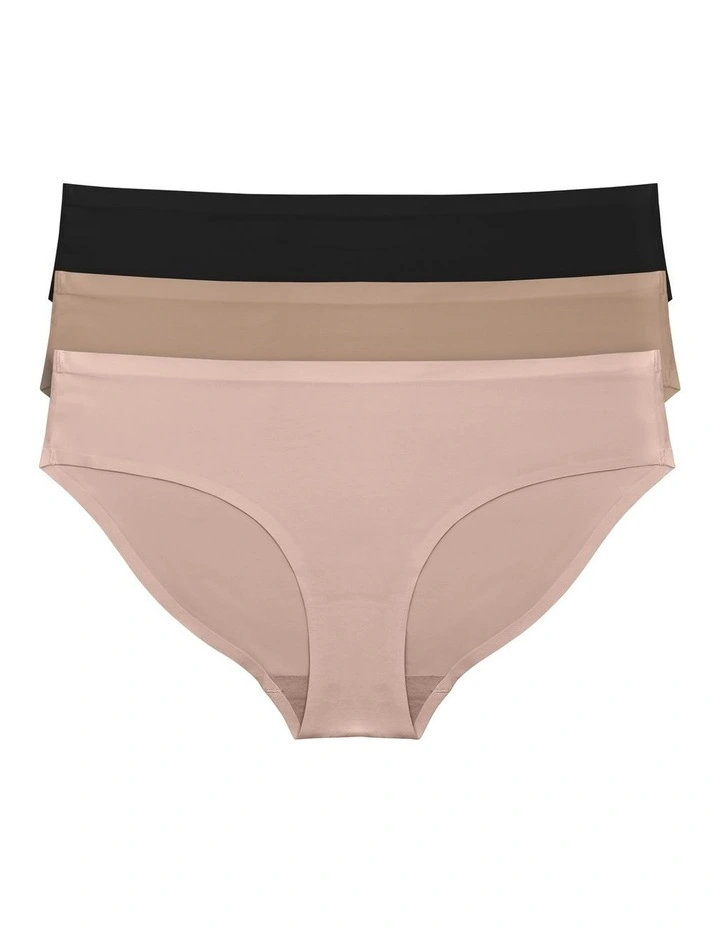3 Pack Seamless Low-Rise Hipster Brief image 1