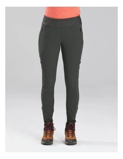 Trekking And Travel Sturdy Leggings 500 in Khaki