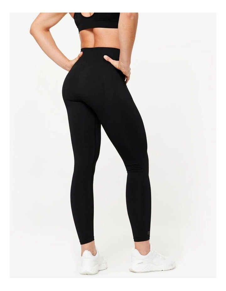 Push-Up Effect Seamless Leggings in Black image 2